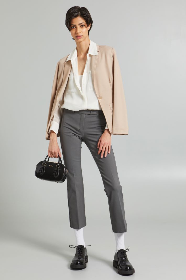Camicia in georgette di seta - BIANCO - Fashion Market