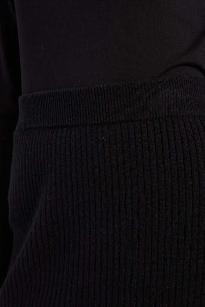 Gonna a fazzoletto in maglia - NERO - Fashion Market - 3