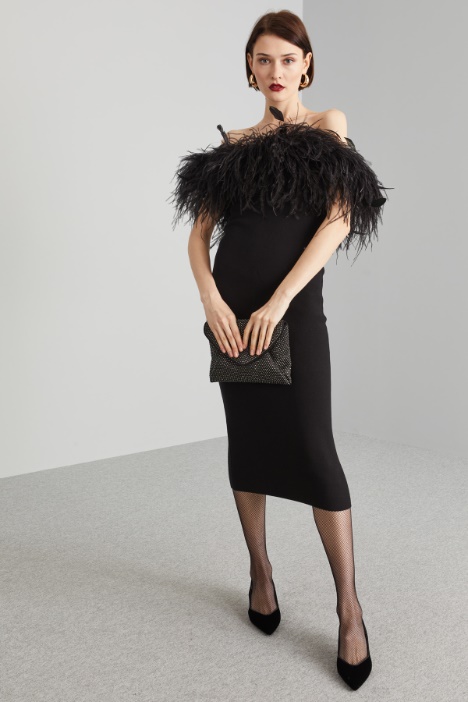 Tubino con piume - Fashion Market