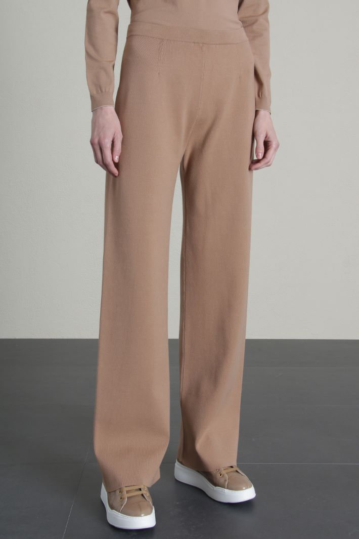 Pantaloni morbidi in jersey - CAMMELLO - Fashion Market - 4