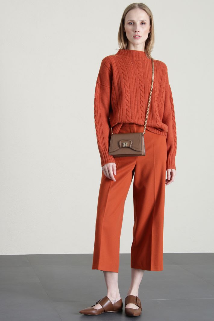 Dolcevita a trecce in lana - MATTONE - Fashion Market - 4