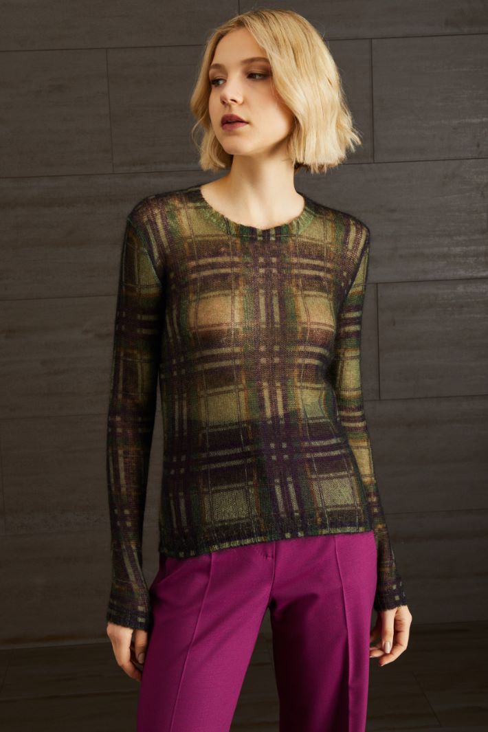 Maglia in mohair - VERDE VIOLA MELANZANA - Fashion Market - 4