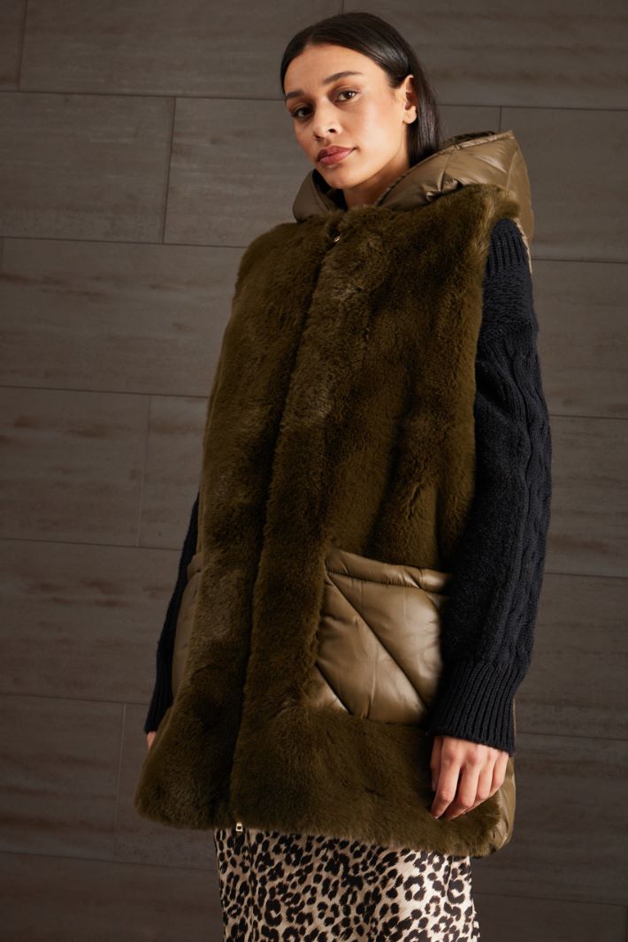 Gilet imbottito - VERDE KAKI - Fashion Market - 4