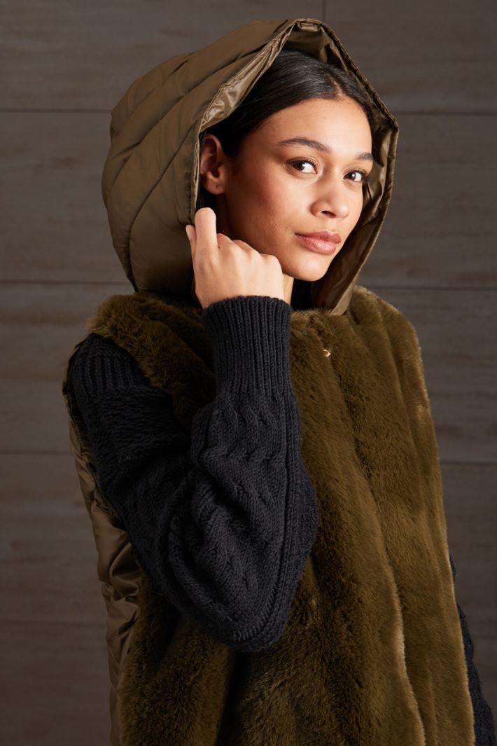 Gilet imbottito - VERDE KAKI - Fashion Market - 3
