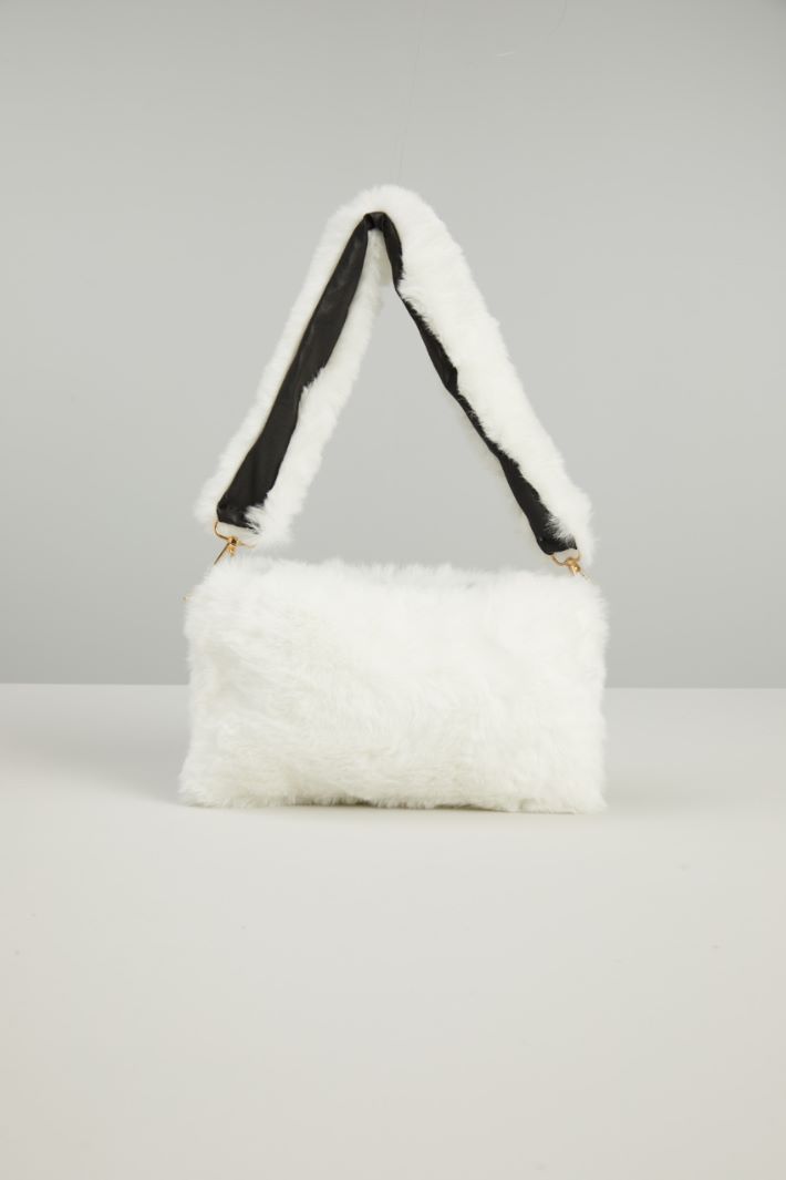 Borsa effetto pelliccia - BIANCO - Fashion Market