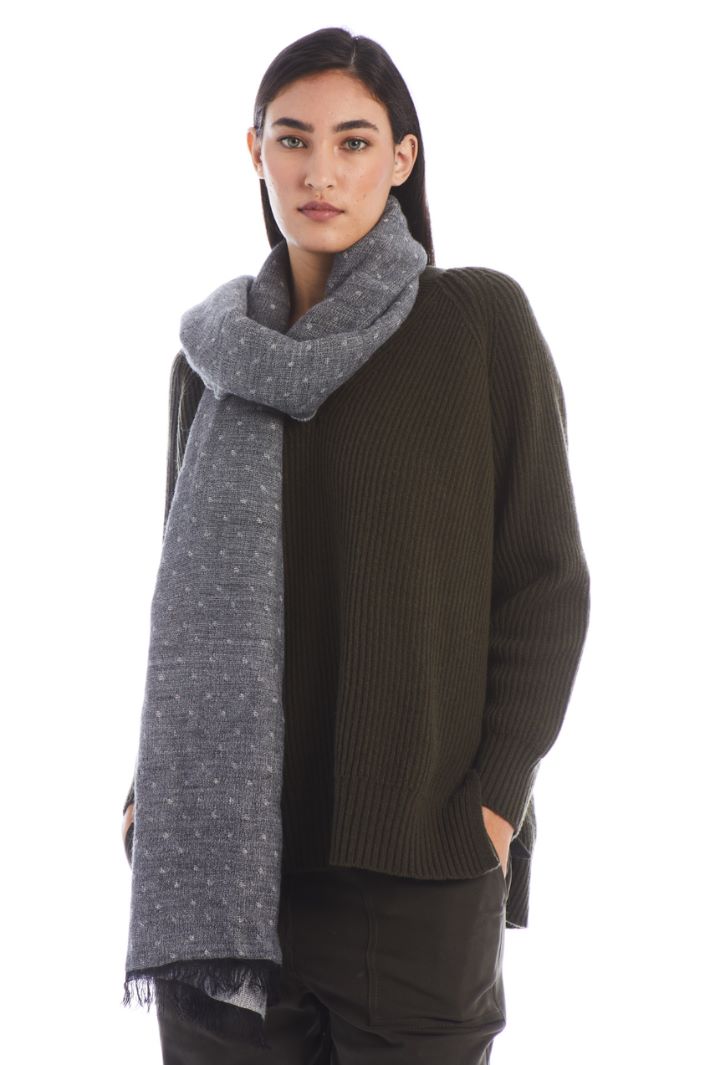 Sciarpa in tessuto jacquard - GRIGIO - Fashion Market