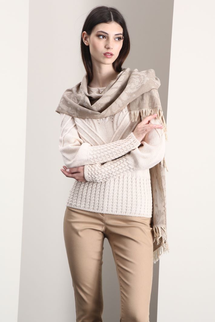 Sciarpa jacquard - BEIGE - Fashion Market - 2