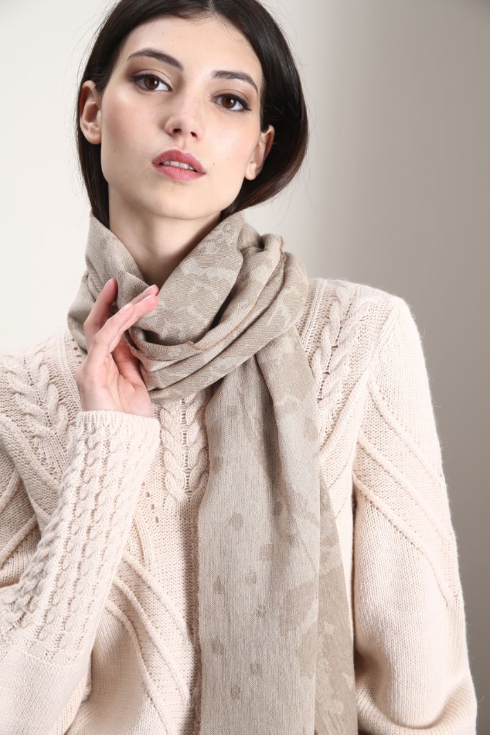 Sciarpa jacquard - BEIGE - Fashion Market