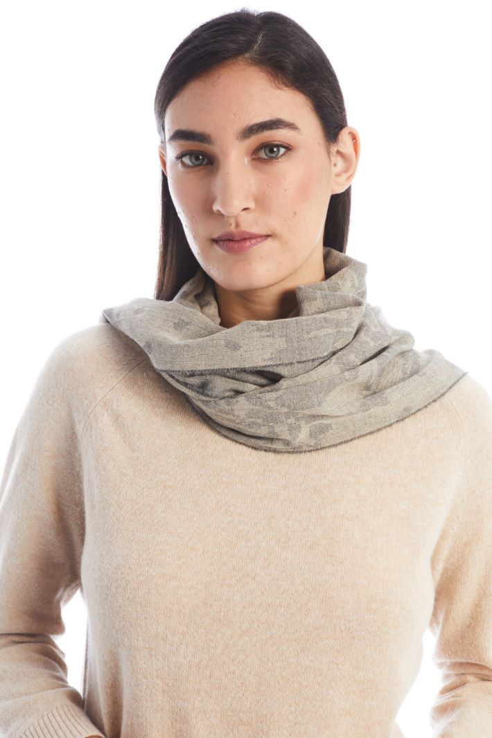 Sciarpa jacquard - GRIGIO BEIGE - Fashion Market