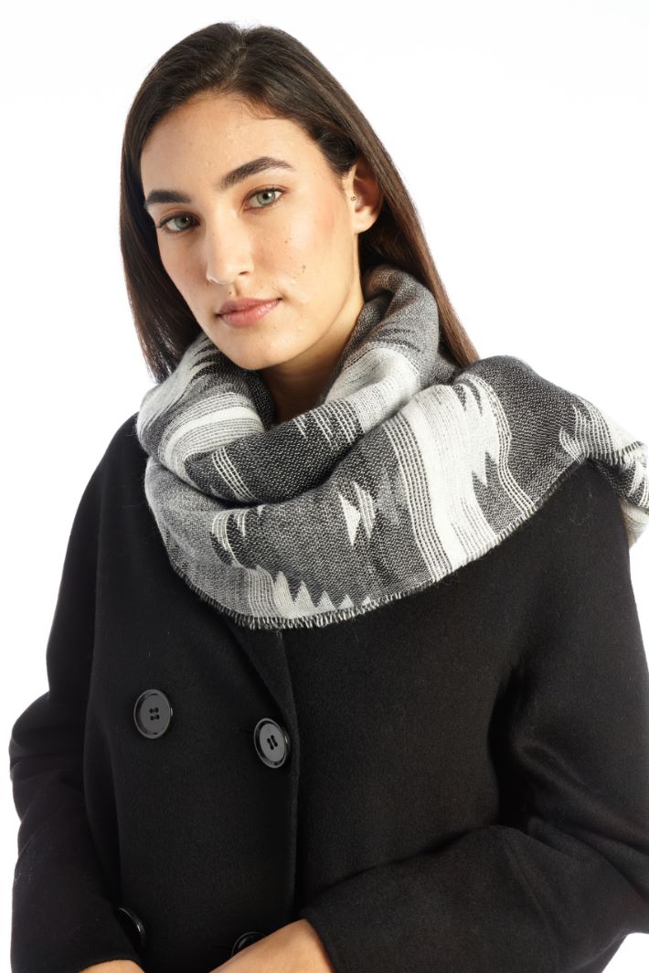 Sciarpa in tessuto jacquard - GRIGIO - Fashion Market