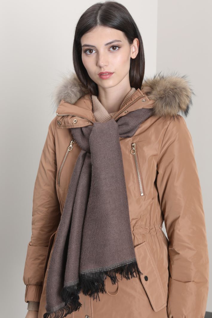 Sciarpa reversibile in viscosa - MARRONE BEIGE - Fashion Market - 2