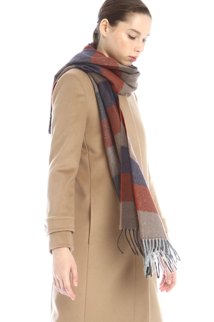 Sciarpa in tessuto tinto filo - BLU ROSSO GRIGIO - Fashion Market - 2