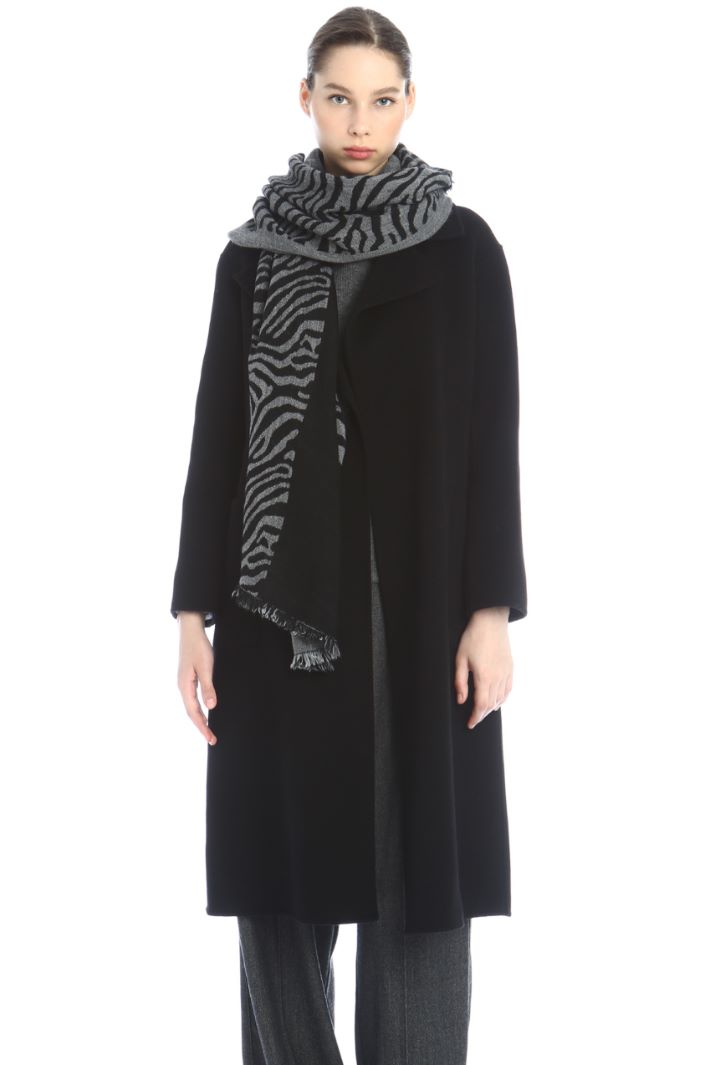 Sciarpa jacquard - NERO GRIGIO - Fashion Market - 2