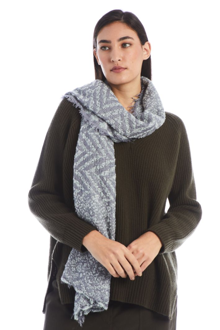 Sciarpa jacquard in bouclé - GRIGIO - Fashion Market - 2