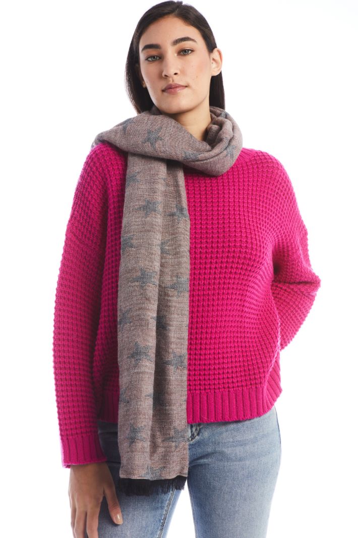 Sciarpa in jacquard di viscosa - ROSA - Fashion Market - 2