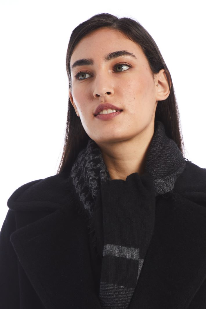 Sciarpa in tessuto jacquard - NERO GRIGIO - Fashion Market - 2