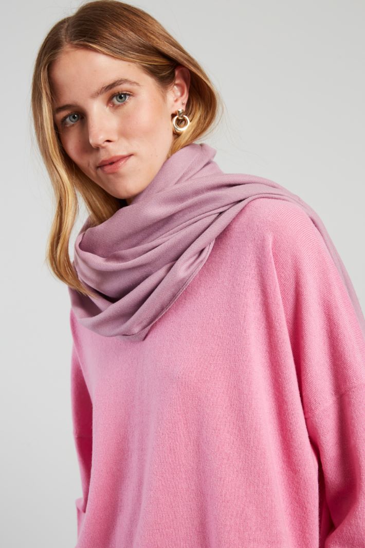 Stola in viscosa con frange - ROSA - Fashion Market - 2