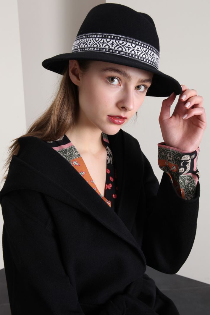 Fedora in pura lana - NERO - Fashion Market - 2
