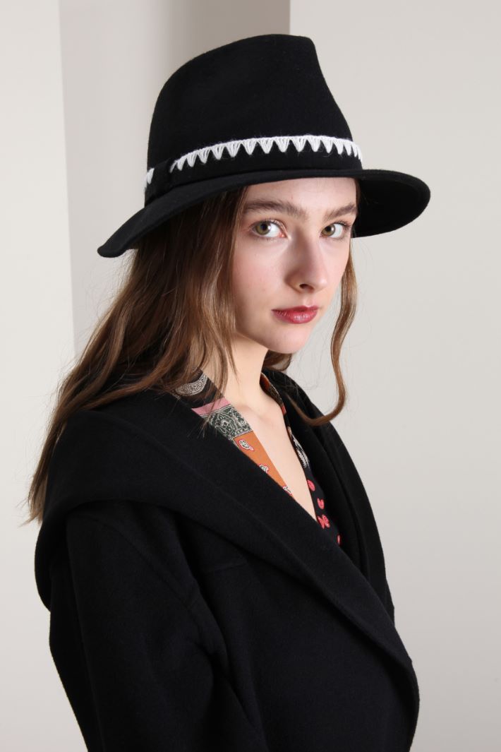 Fedora in pura lana - NERO - Fashion Market - 3