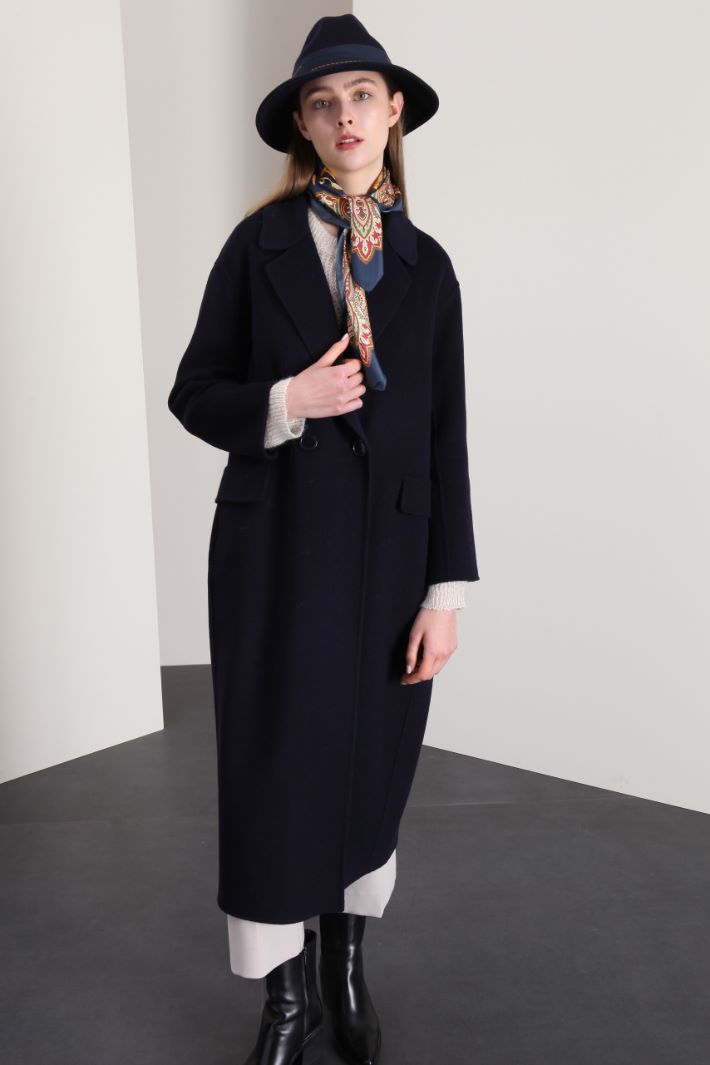 Fedora in feltro di pura lana - BLU NOTTE - Fashion Market