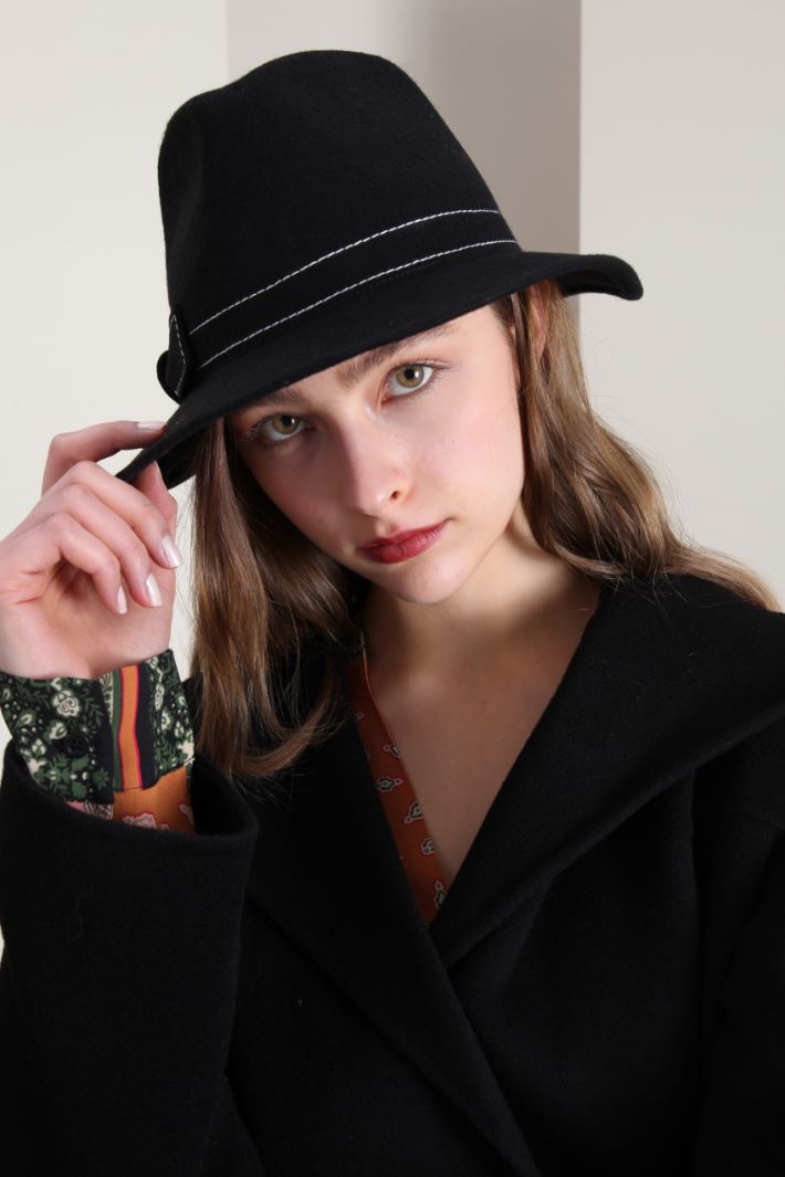 Fedora in pura lana - NERO - Fashion Market - 2