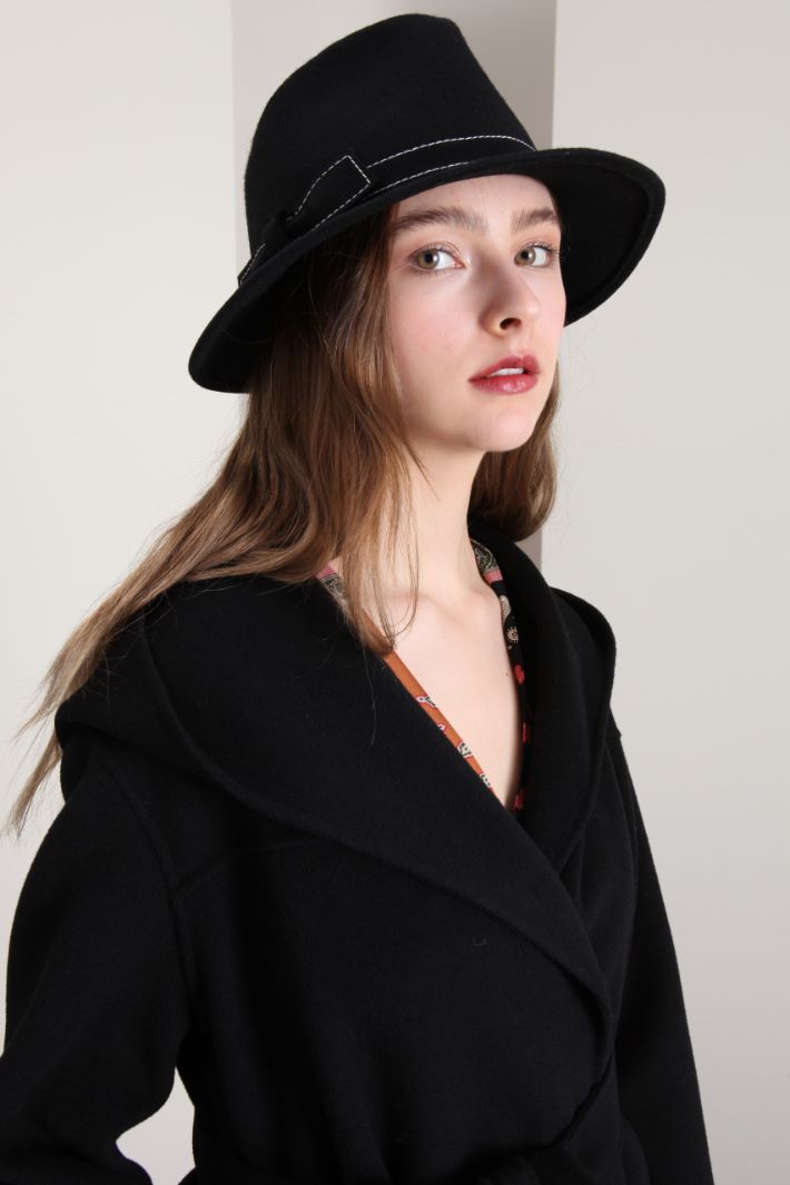 Fedora in pura lana - NERO - Fashion Market - 3