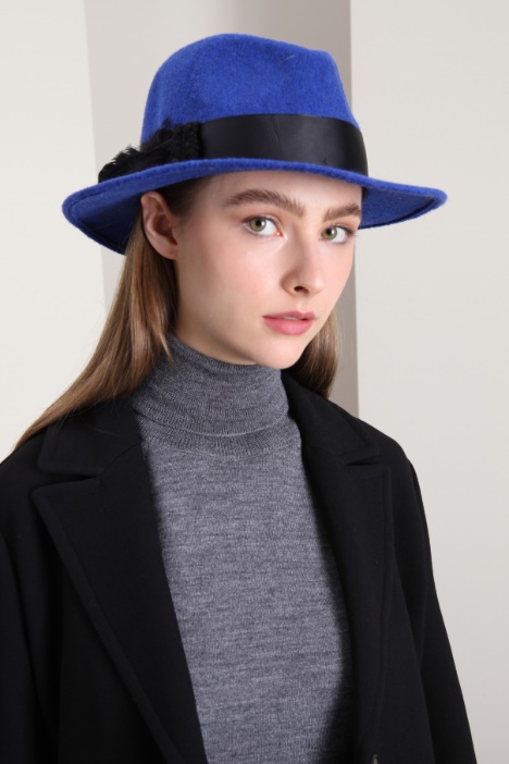 Cappello fedora con piume - Fashion Market