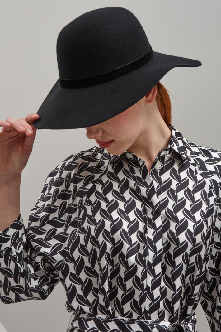 Cappello a tesa larga  - NERO - Fashion Market