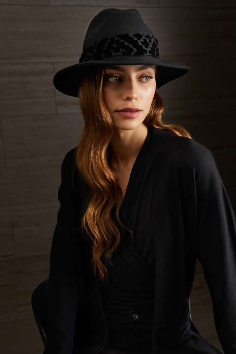 Fedora con nastro dévoré - Fashion Market
