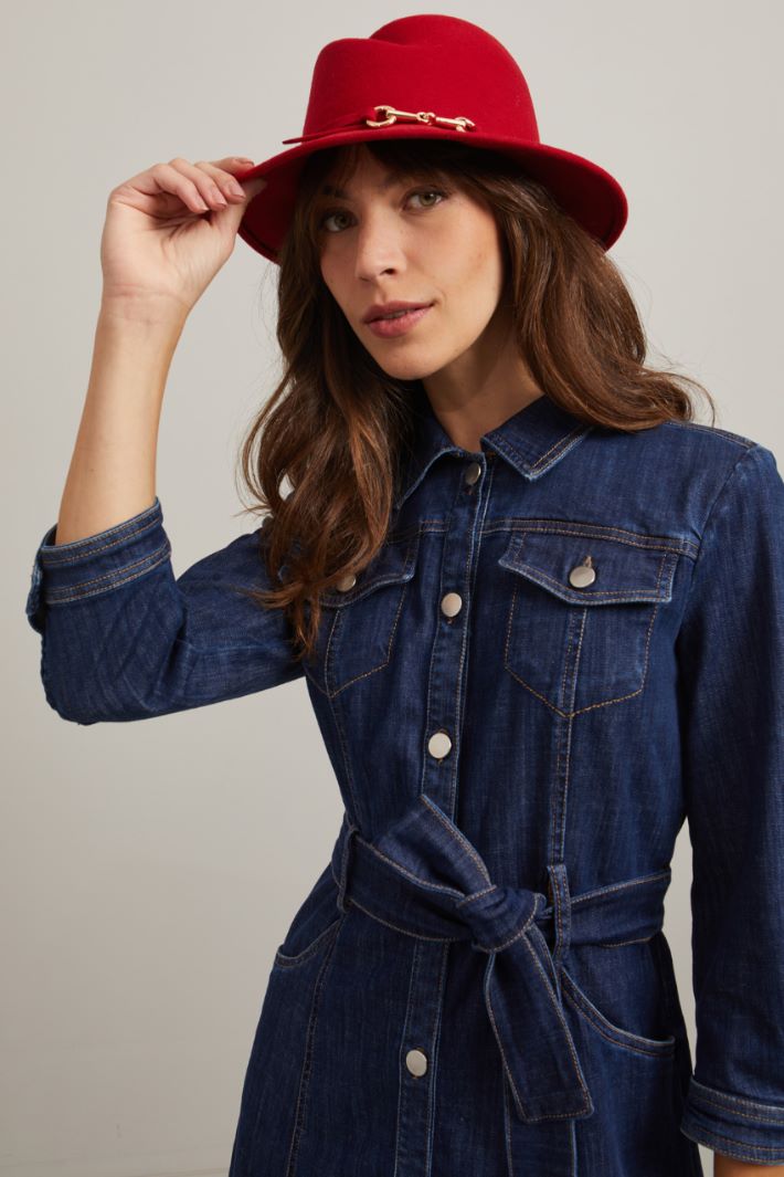 Cappello con morsetto - ROSSO - Fashion Market - 2