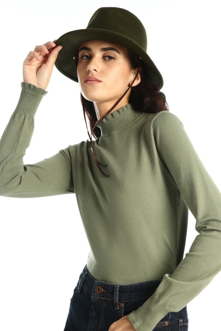 Fedora in feltro di lana - VERDE SCURO - Fashion Market - 2
