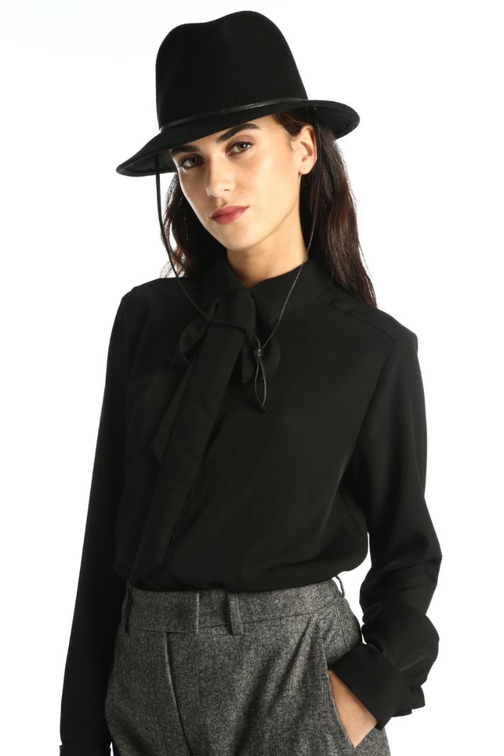 Fedora in feltro di lana - NERO - Fashion Market - 3