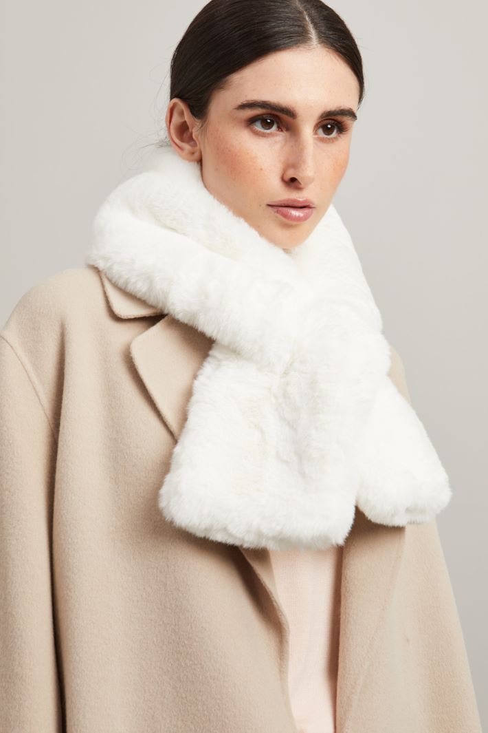 Collo effetto pelliccia - BIANCO - Fashion Market - 2