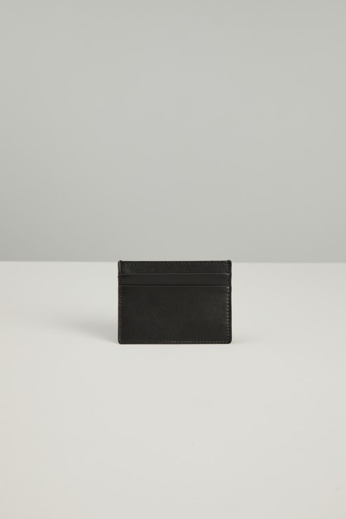 Portacarte effetto saffiano - NERO - Fashion Market