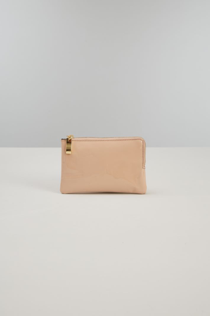 Portafoglio dal finish verniciato - ROSA POLVERE - Fashion Market