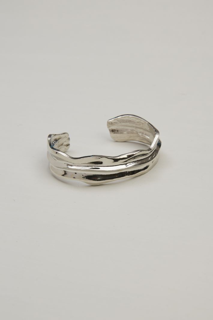 Bracciale rigido in metallo - ARGENTO - Fashion Market