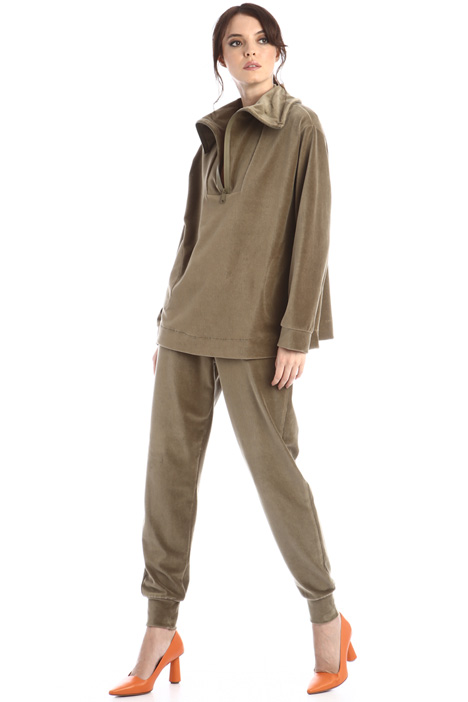Pantaloni in jersey velluto - Fashion Market