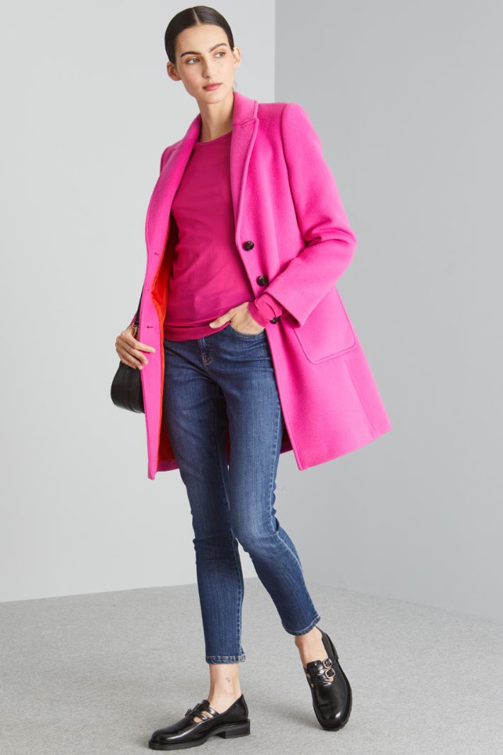 Cappotto svasato - FUXIA - Fashion Market
