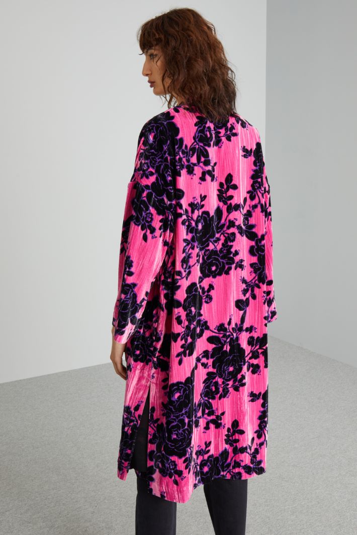 Soprabito in velluto - FUCSIA NERO VIOLA - Fashion Market - 4