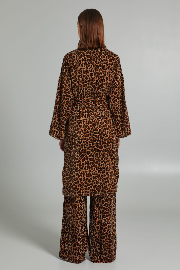 Soprabito in velluto - MARRONE NERO BEIGE - Fashion Market - 4