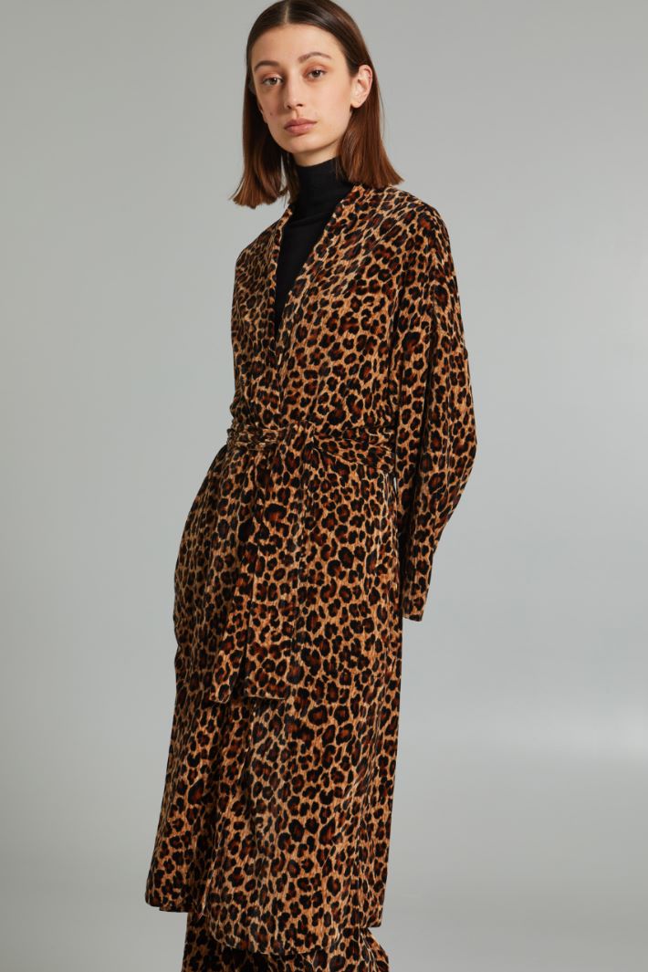 Soprabito in velluto - MARRONE NERO BEIGE - Fashion Market - 2