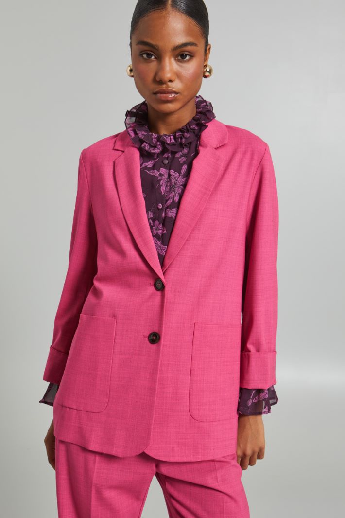 Blazer con tasche applicate - FUCSIA - Fashion Market - 2