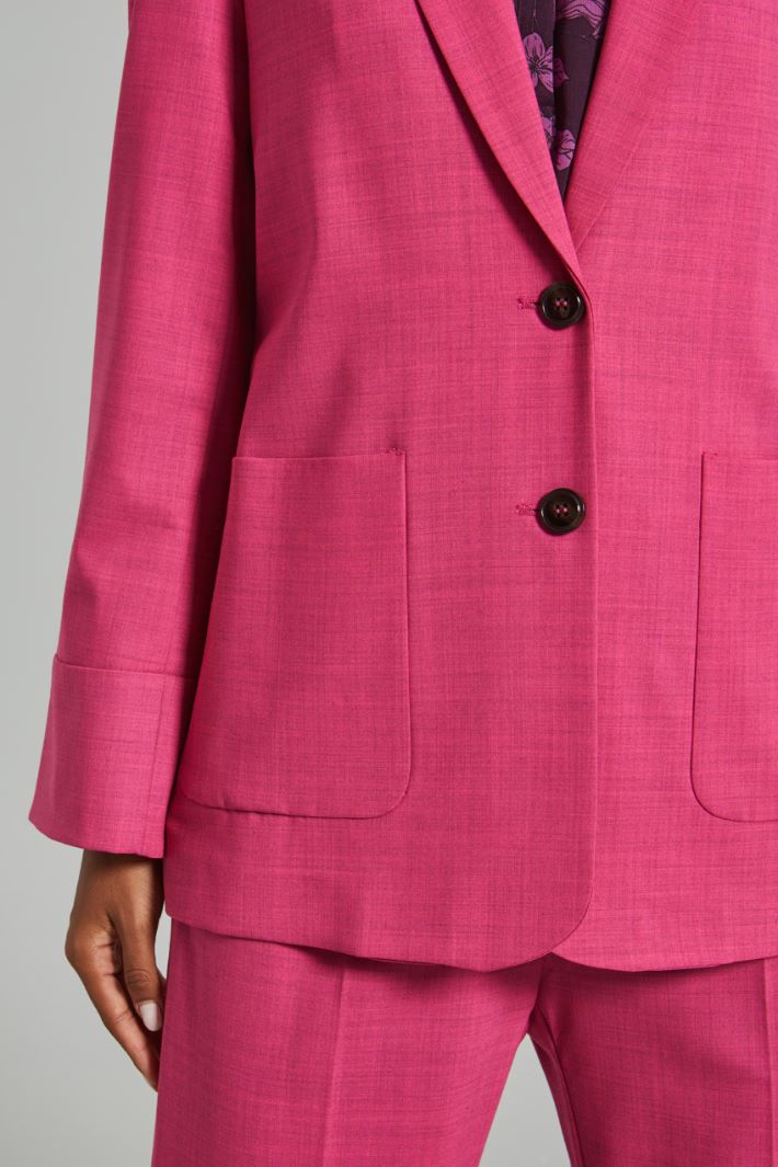 Blazer con tasche applicate - FUCSIA - Fashion Market - 3