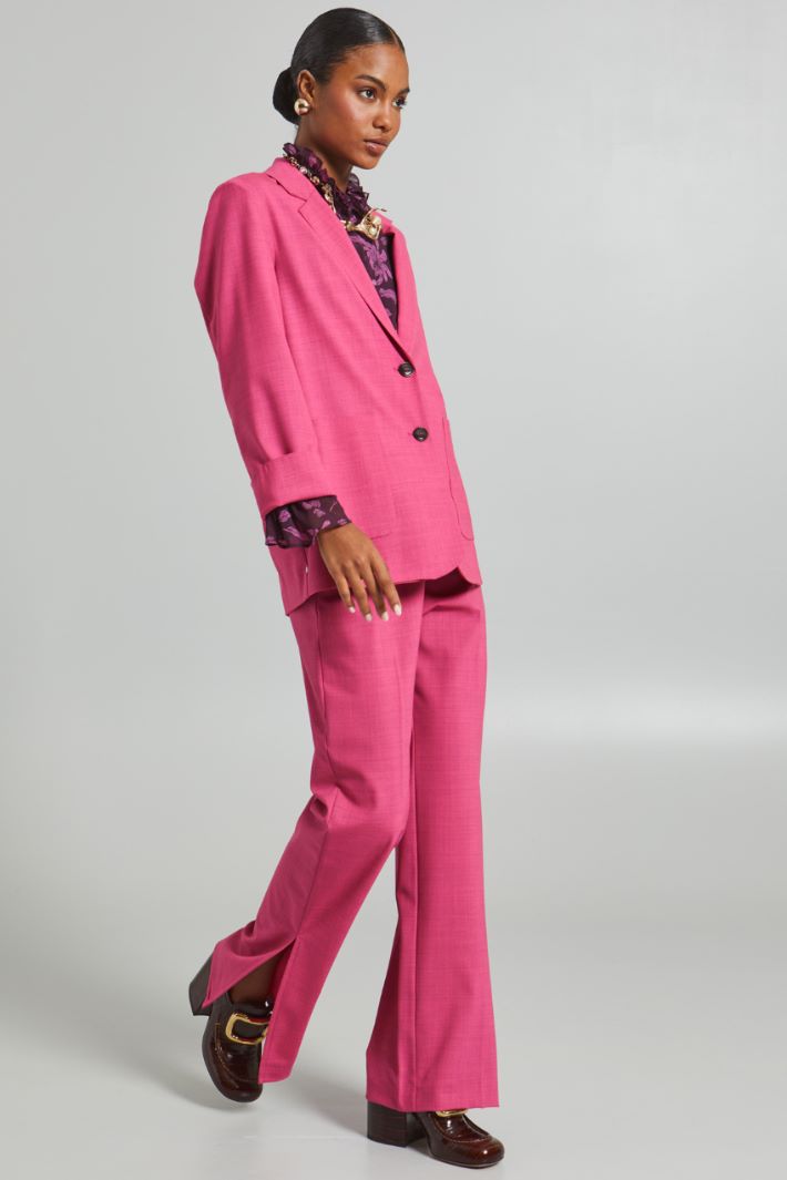 Blazer con tasche applicate - FUCSIA - Fashion Market