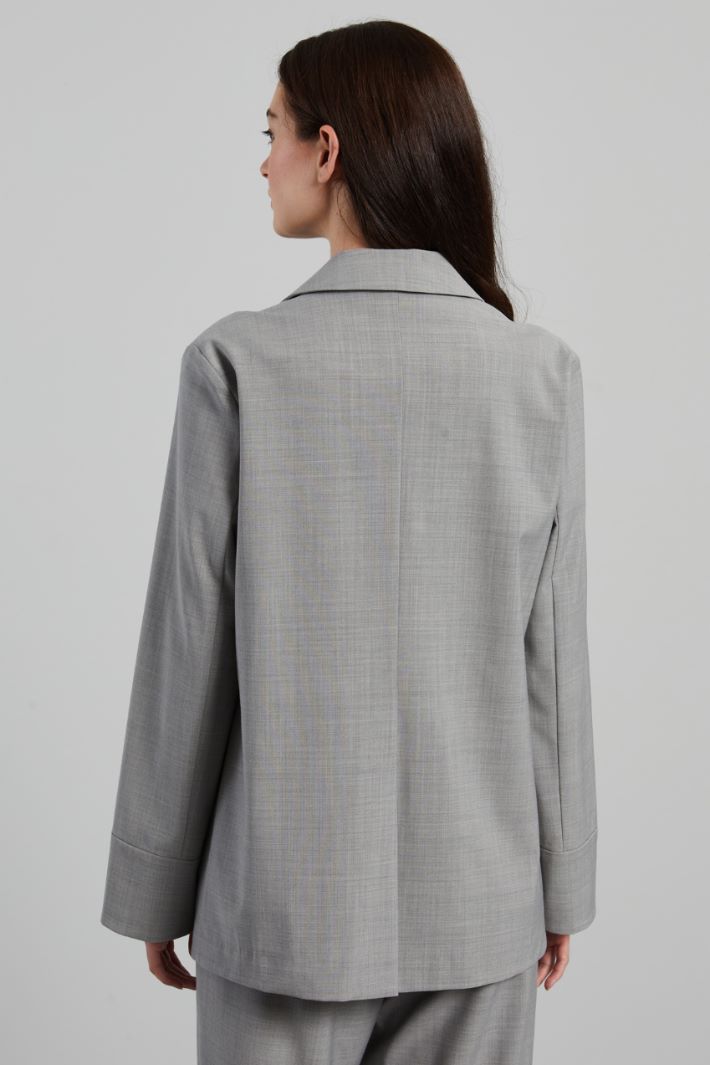Blazer con tasche applicate - GRIGIO - Fashion Market - 4