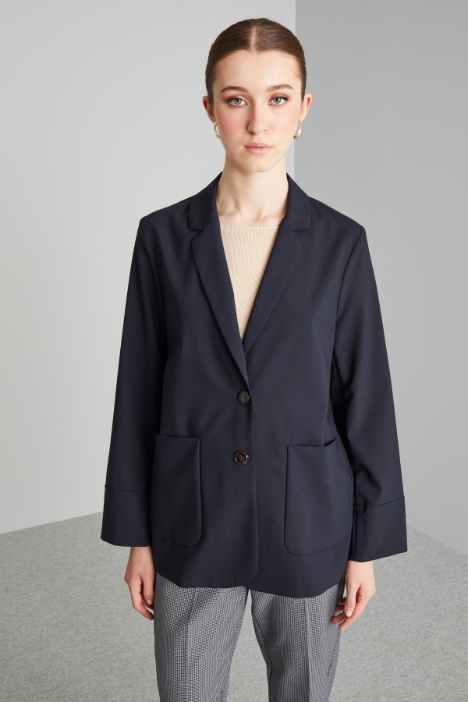 Blazer con tasche applicate - Fashion Market