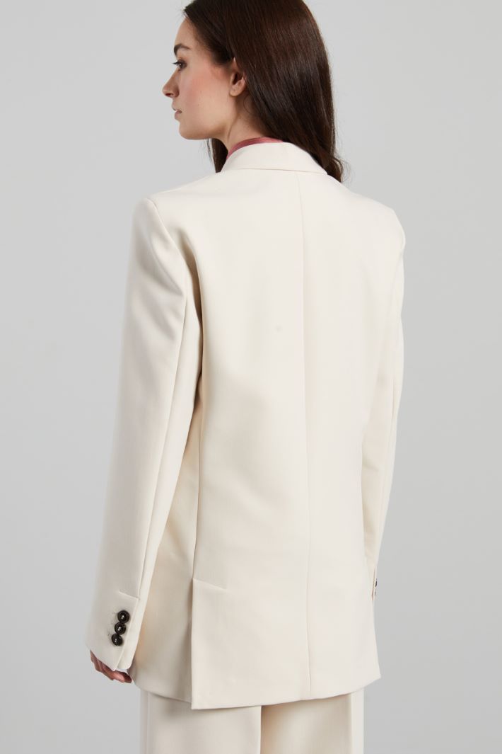 Blazer in tela di viscosa - AVORIO - Fashion Market - 4
