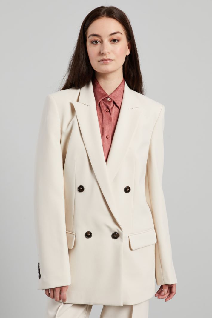 Blazer in tela di viscosa - AVORIO - Fashion Market - 2