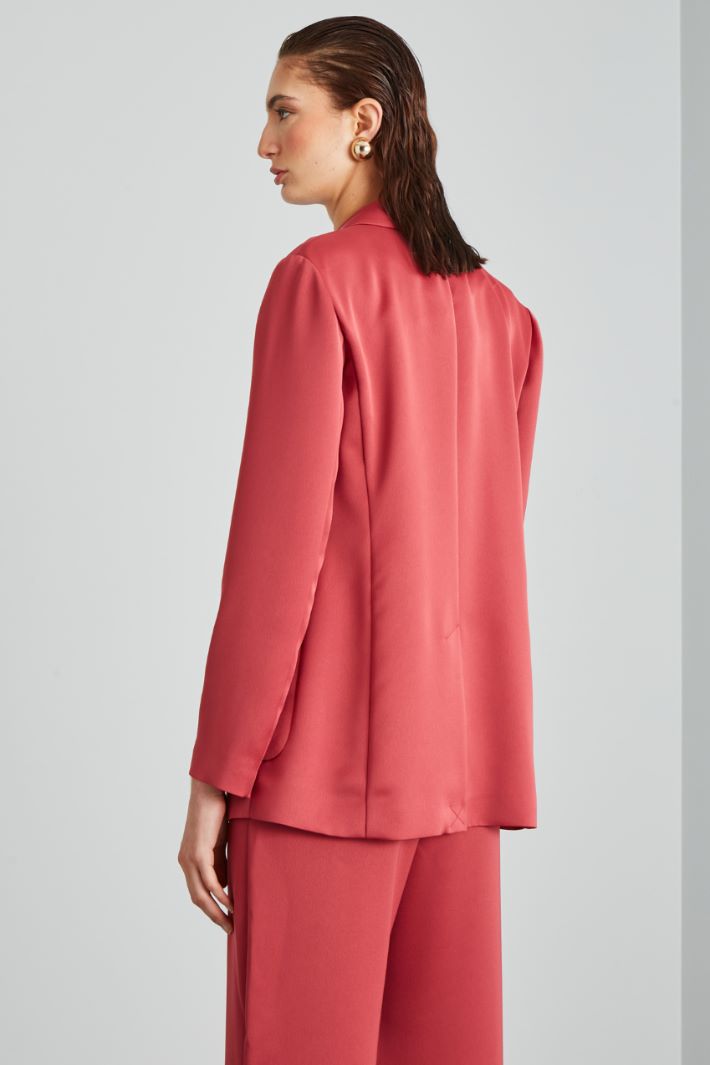 Blazer in envers satin - FRAGOLA - Fashion Market - 4