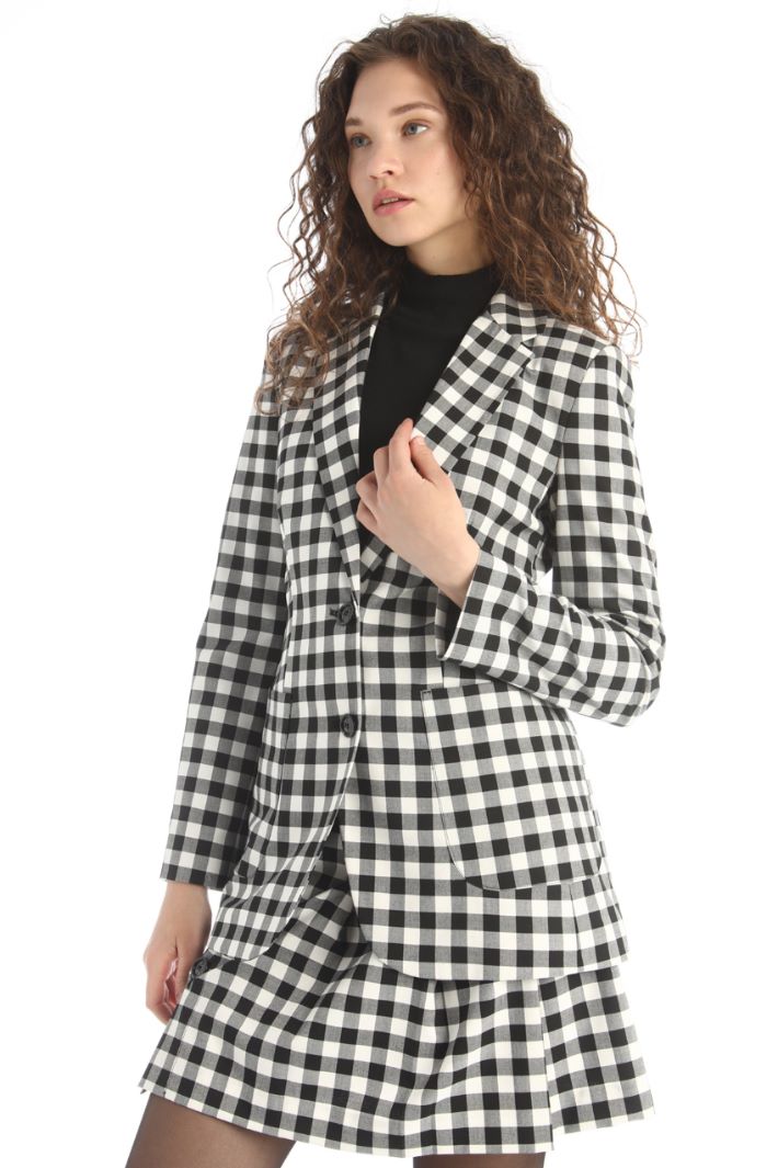 Blazer in viscosa - NERO BIANCO - Fashion Market - 4